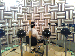 無響室での音像定位実験