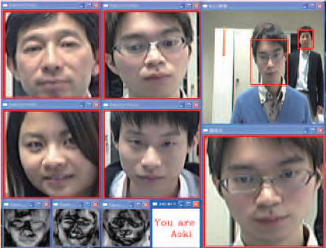 顔画像からリアルタイムでオンライン特徴抽出するシステム